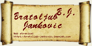 Bratoljub Janković vizit kartica